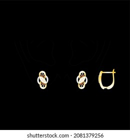 Illustration of jewelery Earrings designs with precious stones, Great for jewelry factories and jewelry stores