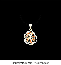 Illustration of jewelery pendant designs with precious stones, Great for jewelry factories and jewelry stores