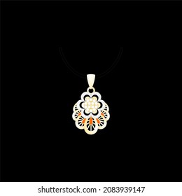 Illustration of jewelery pendant designs with precious stones, Great for jewelry factories and jewelry stores