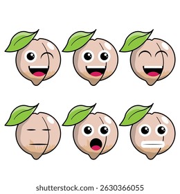 The Illustration of Jicama Emoticon Fruit