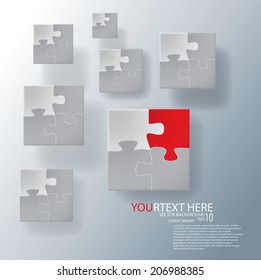 illustration Jigsaw leader vector for Abstract business infographic  background