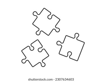 Illustration of jigsaw puzzle pieces.