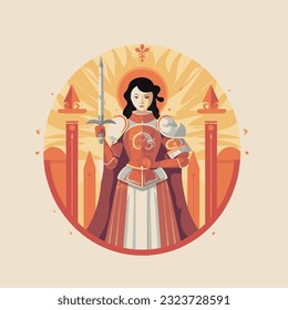 Illustration Of Joan of arc