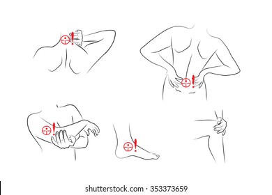 illustration of joint injuries and pain