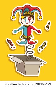 Illustration of a joker, April Fools Day, jester illustration,  vector illustration