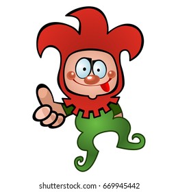 Illustration of a joker, April Fool's Day, jester illustration, vector 
illustration