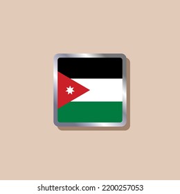 Illustration of Jordan flag Template