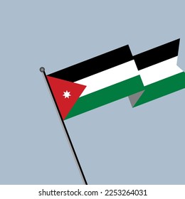 Ilustración de la plantilla de bandera de Jordania