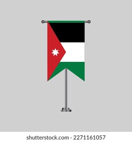 Illustration of Jordan flag Template