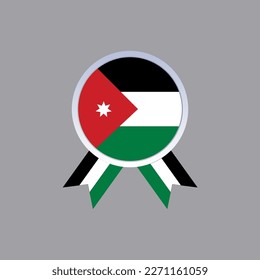 Vorlage für das jordanische Flaggenmuster