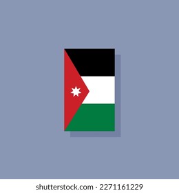 Illustration of Jordan flag Template