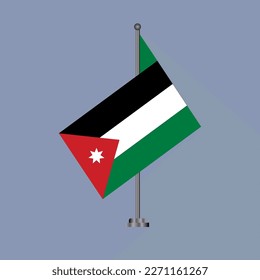 Illustration of Jordan flag Template