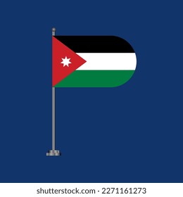 Illustration of Jordan flag Template