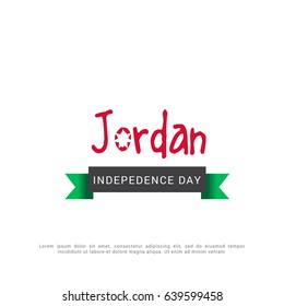 Illustration Of Jordan Independence Day Background. Illustration Of Jordan Independence Day Background.