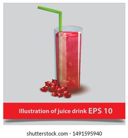 illustration of juice drink eps 10