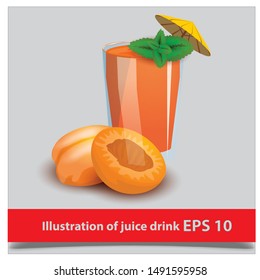 illustration of juice drink eps 10