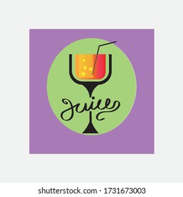 illustration of juice drink vector design background template.Fruit icon background design template vector.