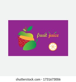 ilustración de la plantilla de fondo de diseño de vectores de bebida de jugo.Vector de plantilla de diseño de fondo de icono de fruta.