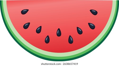  illustration juicy watermelon slice dark seeds