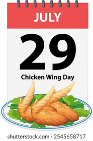 Illustration of July 29 Chicken Wing Day