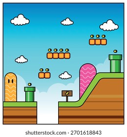 Die Illustration des Jump Game Background