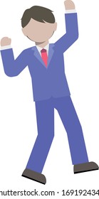 An Illustration Of Jumping Business Man.