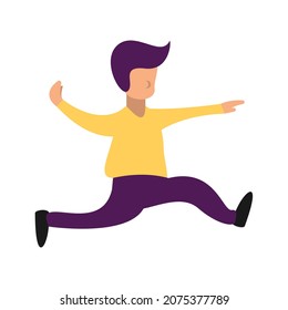 illustration of jumping on a white background