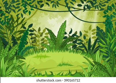 Illustration jungle landscape 