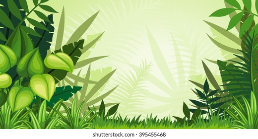 Illustration jungle landscape