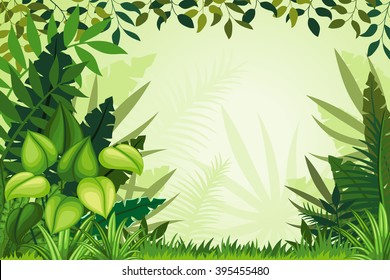 Illustration jungle landscape