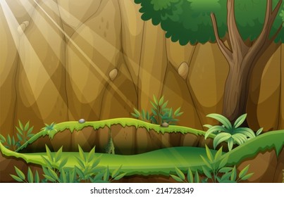 Illustration of a jungle scene