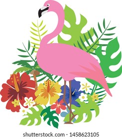 Illustration of jungle of tropical country