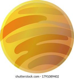 Illustration of Jupiter on transparent background