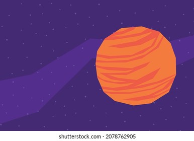 An illustration of Jupiter planet in the space