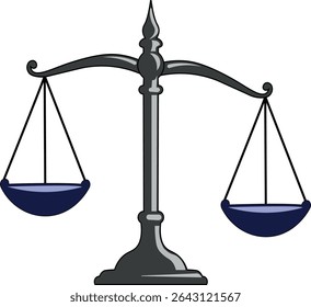 ilustração de uma escala de justiça realizada em uma mão humana, simbolizando igualdade, justiça e lei, prevista para o Dia Internacional da Justiça
