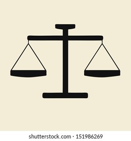 Illustration of justice scales icon