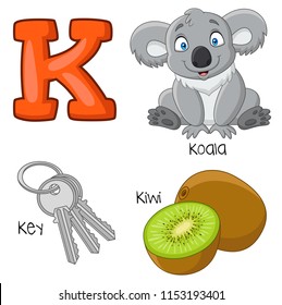 Illustration of K alphabet