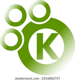 Illustration of K logo design