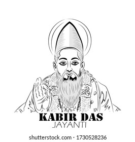 illustration of kabirdas jayanti celebrate Friday 5th June in India.