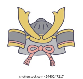 
Illustration of a kabuto (samurai helmet) for Children's Day