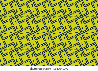  Illustration of a kaleidoscope. The background image. Luxury Geometric Pattern with art deco ornament. blue color, blue lines,                  