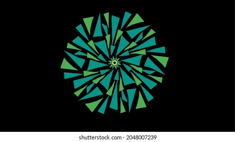 Illustration kaleidoscope colorful round ornament and mandala elements