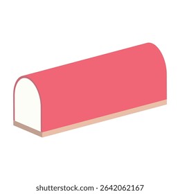 Illustration of kamaboko (fish paste).Clip art on transparent background