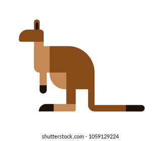 
Illustration of a kangaroo in an abstract style