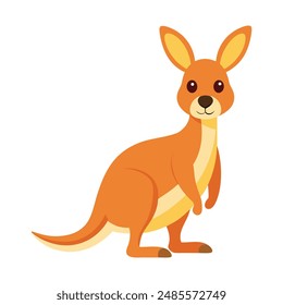 illustration of a kangaroo animal on white