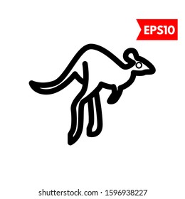 illustration of kangaroo flat icon