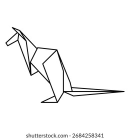 The Illustration of Kangaroo Origami
