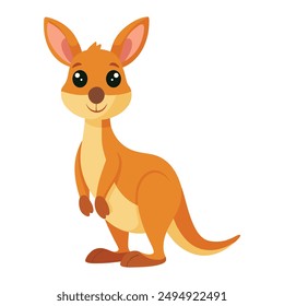 Illustration of Kangaroo standing isolated