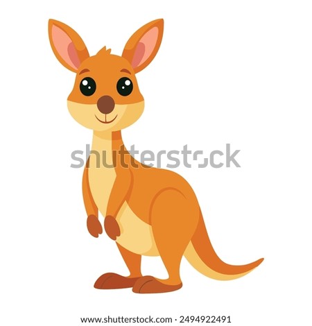Illustration of Kangaroo standing isolated