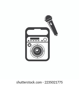 illustration of karaoke portable equipment, vector art.